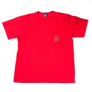 VTG Embroidered Flower Pocket T-Shirt USA Made